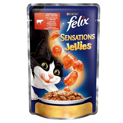 Корм Felix Sensations с говядиной и томатами 100 г