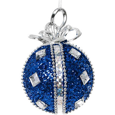 Шарик новогодний Гламурный бант SDA106680DB 80 мм