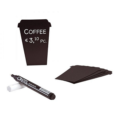 Набор меловых табличек с маркером COFFEE CUPS