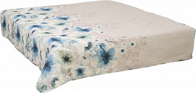 Покривало Квіти 240x210 см UP! (Underprice) білий із малюнком