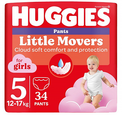 Підгузки-трусики Huggies Girl 5 12-17 кг 34 шт.