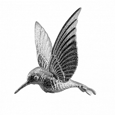 Елочная игрушка MIS LT Колибри 7 см серебряный