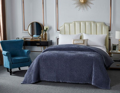 Покривало Velvet Circle 240x260 см La Nuit сірий