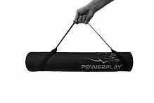 Килимок для йоги PowerPlay 173x61x0,6 см 4010 чорний 