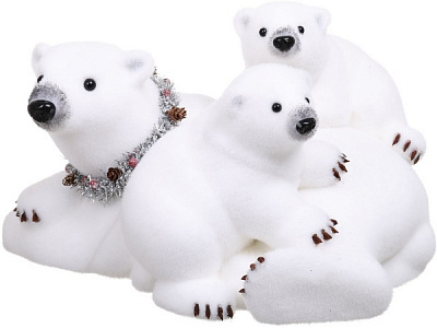 Декоративная фигура Мишка с детьми B41013R-WB 33 см 