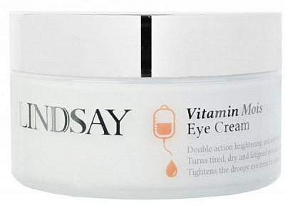 Крем під очі Lindsay зволожуючий омолоджуючий та освітлюючій Vitamin Moisture Eye Cream (Whitening/Wrinkle) 30 мл