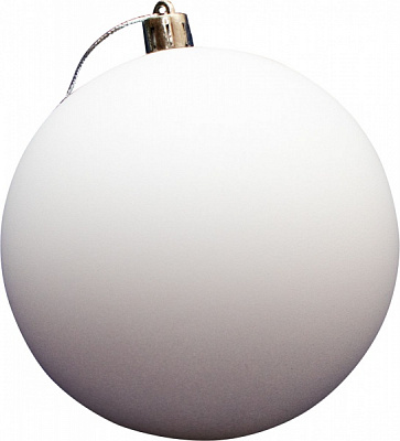 Куля новорічна Девілон 100 мм білий 250690