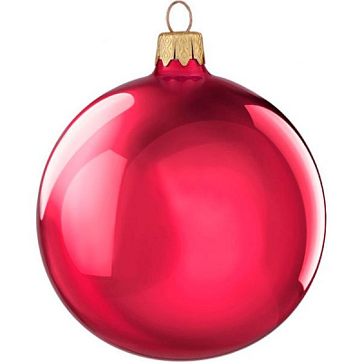 Шар стеклянный d100 однотонный красный