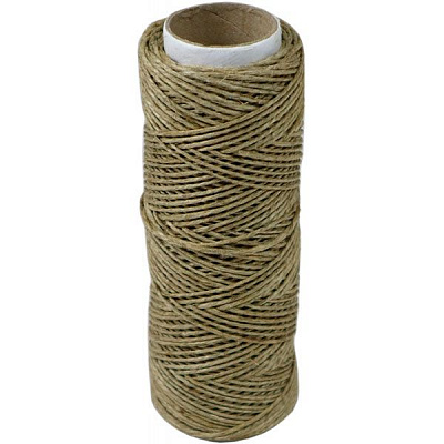 Шпагат льняной полированный Радосвіт 1 мм 50 м кремово-коричневый