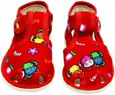 Тапочки для девочек Экотапок Сандалик новый красные 1085 р.24