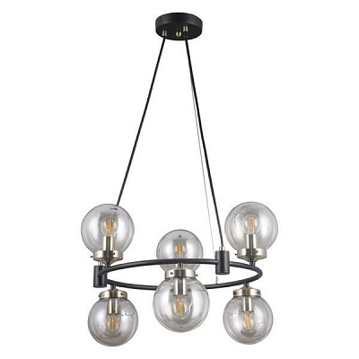 Люстра підвісна Victoria Lighting 6x40 Вт E14 чорний Argentina/PL6