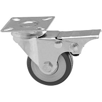 Колесо поворотне з площадкою і гальмом d50 мм Longway 3054-50(60х60)