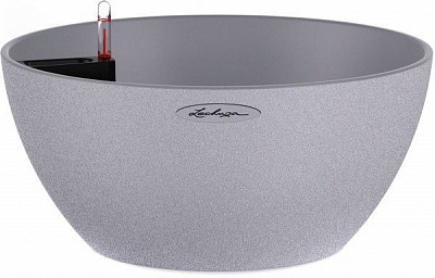 Вазон декоративний Lechuza Cubeto Color 40 круглий 3/11,5л сірий камінь (13840)