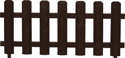 Заборчик декоративный 90x40 см орехово-коричневый