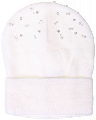 Шапочка дитяча для дівчинки Kraft+ арт. 2689 р.50-52 білий