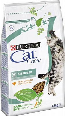 Корм Purina Cat Chow Sterilized з куркою 1,5 кг