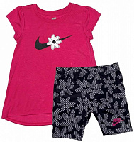 Комплект детской одежды Nike SPORT DAISY BIKE SHORT SET 36J082-023 р.XS фуксия