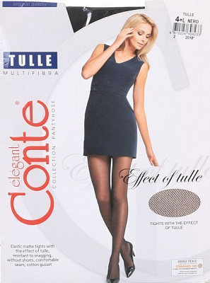 Колготки женские Conte Tulle 30 den р. 4 черный 1 шт. 
