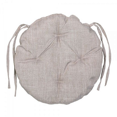 Подушка на стул Гавана круглая стеганая 36х36х5 коричневый