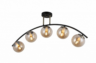 Люстра потолочная Blitz 5x40 Вт E14 черный/золото 8237-45 