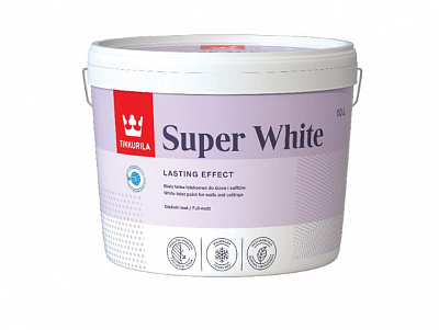 Фарба акрилова TIKKURILA Super White глибокий мат біла 10л 14,6кг