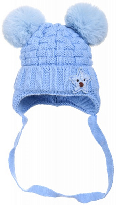 Шапочка детская унисекс Kraft р.36-38 голубой 2772 