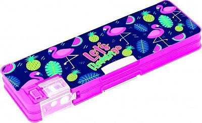 Пенал школьный Flamingo CF86614 Cool For School фиолетовый