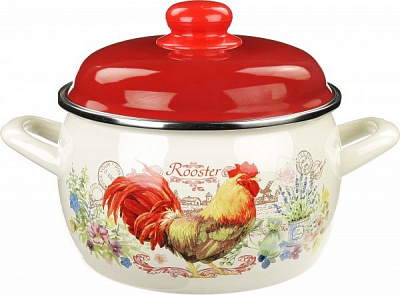 Кастрюля с крышкой Принц 2,2 л Золотой петушок 2681 Metrot