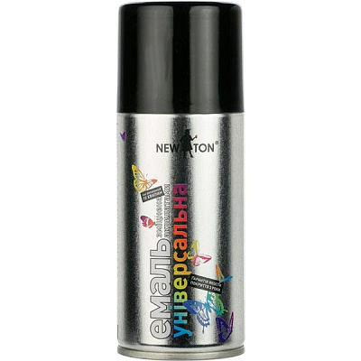 Емаль аерозольна універсальна Ral9005 New Ton чорний глянець 150 мл