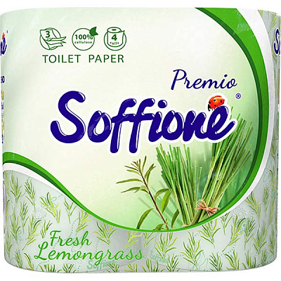 Soffione Fresh Lemongrass тришаровий 4 шт.