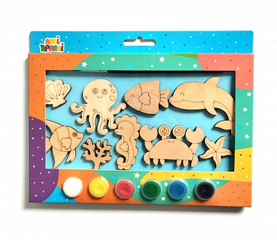 Декор із фанери Рибки 9 шт. Аплі-Краплі