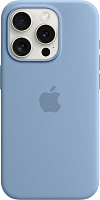 Чехол Apple Silicone Case with MagSafe для Apple iPhone 15 Pro winter blue (MT1L3ZM/A)
