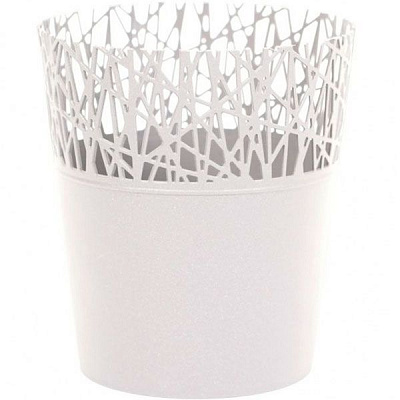 Горшок цветочный Prosperplast City круглый 11.5 см белый