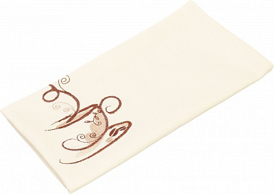 Дорожка Кофе 400-21/00 70x70 см белый с рисунком Эдельвика 