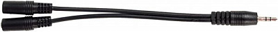 Адаптер HAMA 3,5 мм M – 2x3,5 мм F 0.2 м черный (43355)  