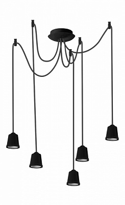 Підвіс ERKA 525 5x60 Вт E27 чорний 525010