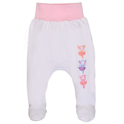 Повзунки ясельні Татошка м03607 р.74 білий із малюнком