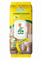 Вологі серветки Purfix для догляду за унітазом 60 шт. 91554