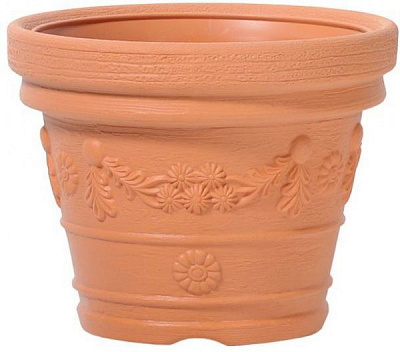 Горшок пластиковый DEKORA 350 мм круглый 13л кирпичный (10241) 