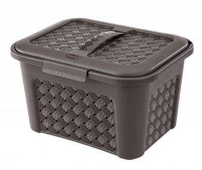 Кошик пластиковий Tontarelli 6040 TT для дрібниць венге 172x276x218 мм