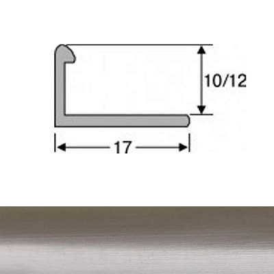 Профиль алюминиевый АП-12 для плитки TIS с отверстиями 2700 мм полированный