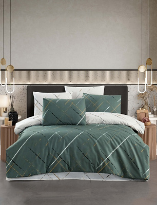 Комплект постельного белья Reflection 2 dark green зеленый Begenal 