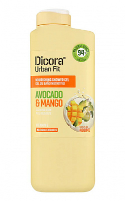 Гель для душа DICORA Urban Fit с витамином Е Манго и авокадо 400 мл