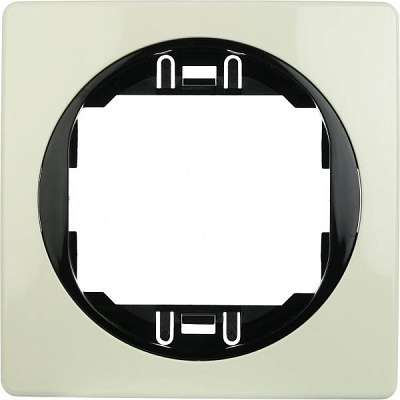 Рамка одномісна Aling-Conel EON горизонтальна бежево-чорний E6801.9E