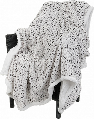 Плед двосторонній Spots 200x220 см білий із принтом La Nuit