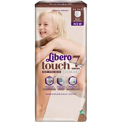 Подгузники-трусики Libero Touch 7 16-26 кг 28 шт.