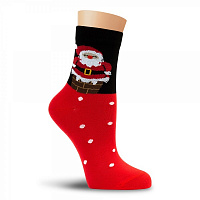 Шкарпетки жіночі Cool Socks Дід Мороз 1797 р. 23-25 червоний 