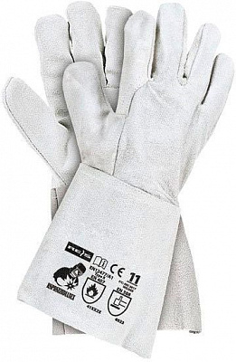 Краги Reis зварювальника з покриттям шкіра 2XL (11) RSPBSZINDIANEX JS 11