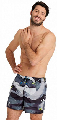Шорты Arena BEACH BOXER ALLOVER 005253-520 р. M серый