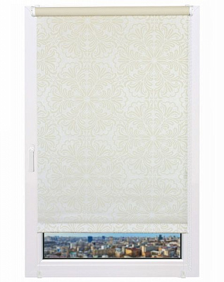 Ролета міні Delfa Металік Прінт 68x170 см кремова
